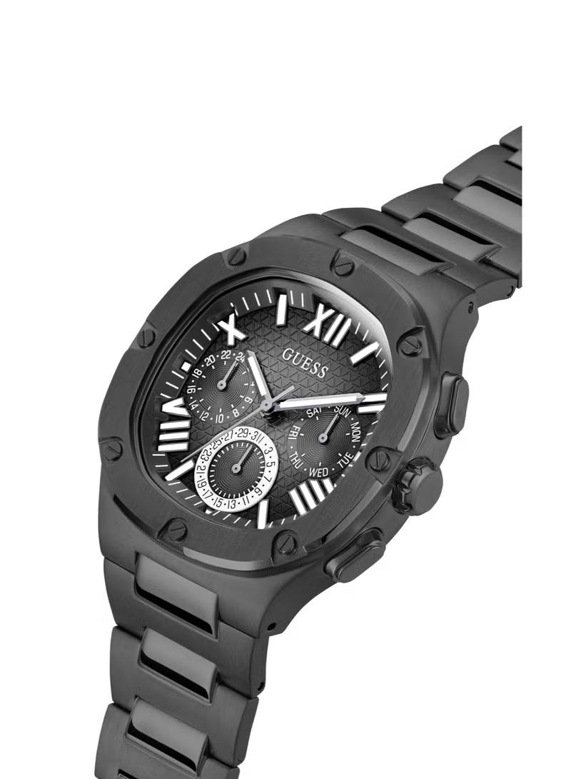GUESS Headline Black Dial Square Case Multi-Function Men Watch - GW0572G3 - Image 2